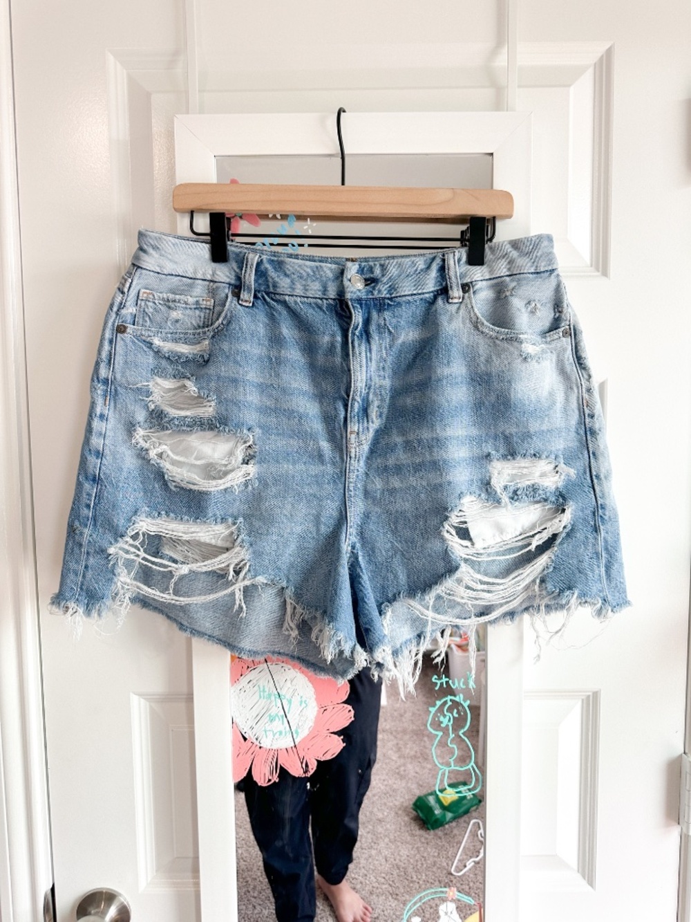 American Eagle Curvy Mom Denim Shorts size 16